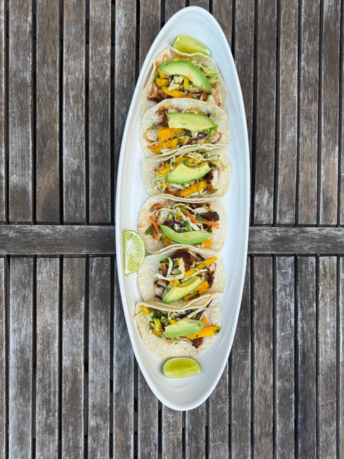 Fish Tacos w/ Mango Slaw